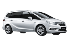 Vauxhall Zafira 5+2 hire vehicle